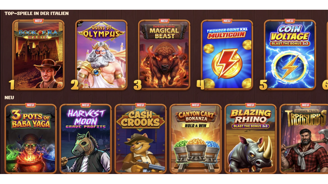 Roostino Casino games