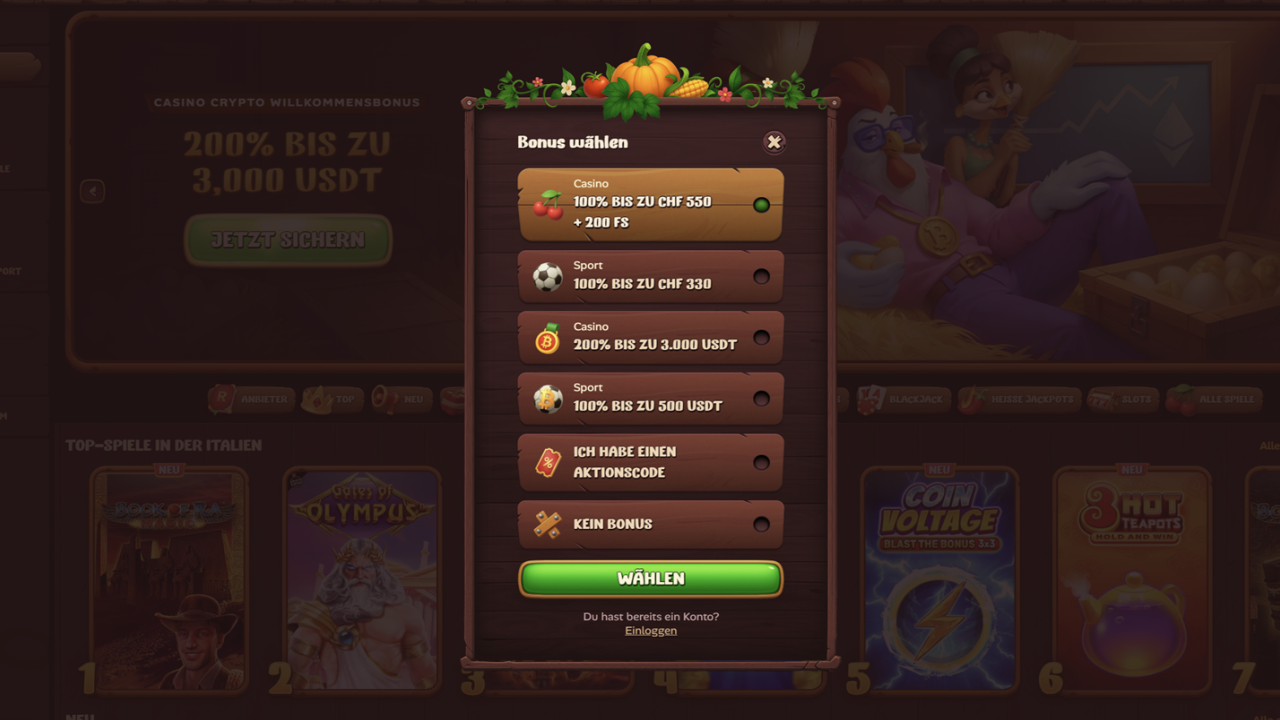 Roostino Casino Registration